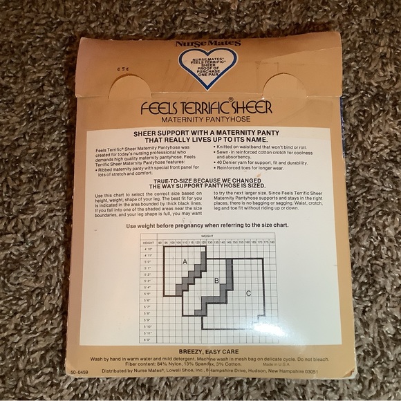 Nurse Mates sheer support maternity pantyhose, color white, size: A - Picture 4 of 12